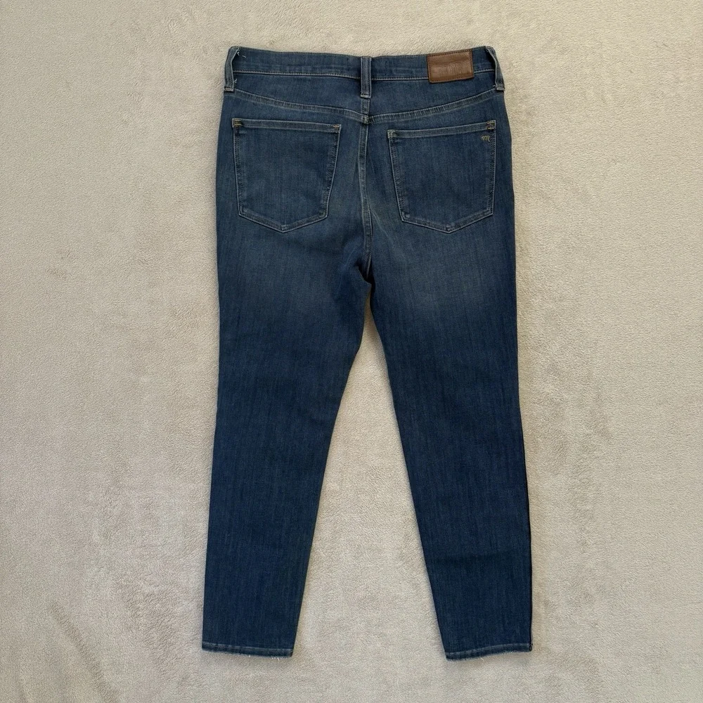 Madewell Jeans Women Sz 29 Petite Blue‎ Roadtripper Jeggings Zipper Accent Denim